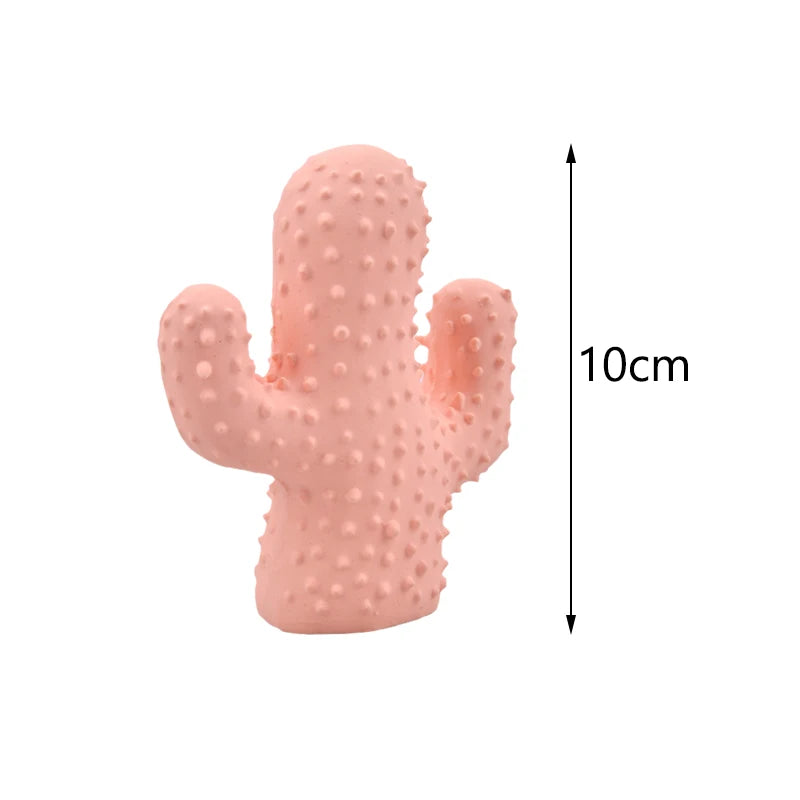 Safety Rubber Puppy Cat Dog Squeaky Toy Cactus Bone Pet Chew Toys for Small Dogs Teeth Cleaning Mascotas Accessories Suppiles