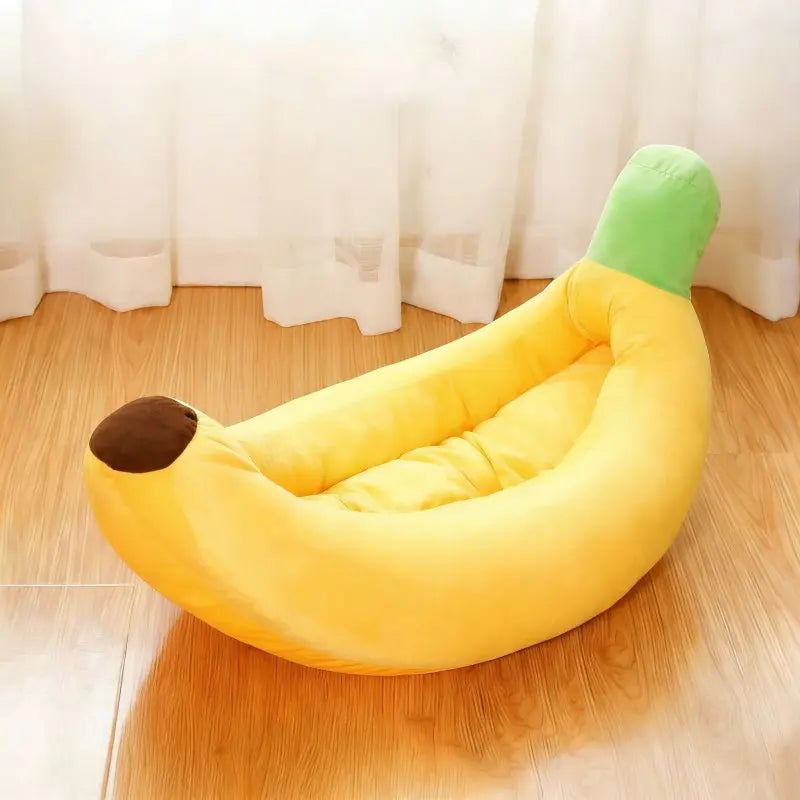 Banana Boat Pet Bed, Shaped Beds, Detachable and Washable, Suitable for Small/Medium Cats/Dogs, Kitten Bed, Universal Design, Comfortable and Soft, Secure Pet Bed