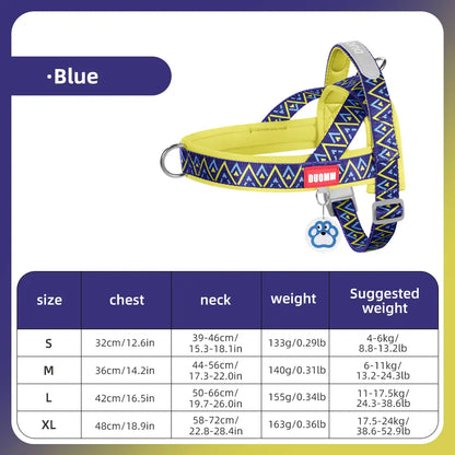 Y-Shaped Harness/Dog Leash, Vest-Style Protection, Soft and Breathable, Won'T Constrict the Neck, Leash for Small to Medium-Sized Dogs, Anti-Pull Design, Reflective, Suitable for All Sizes.