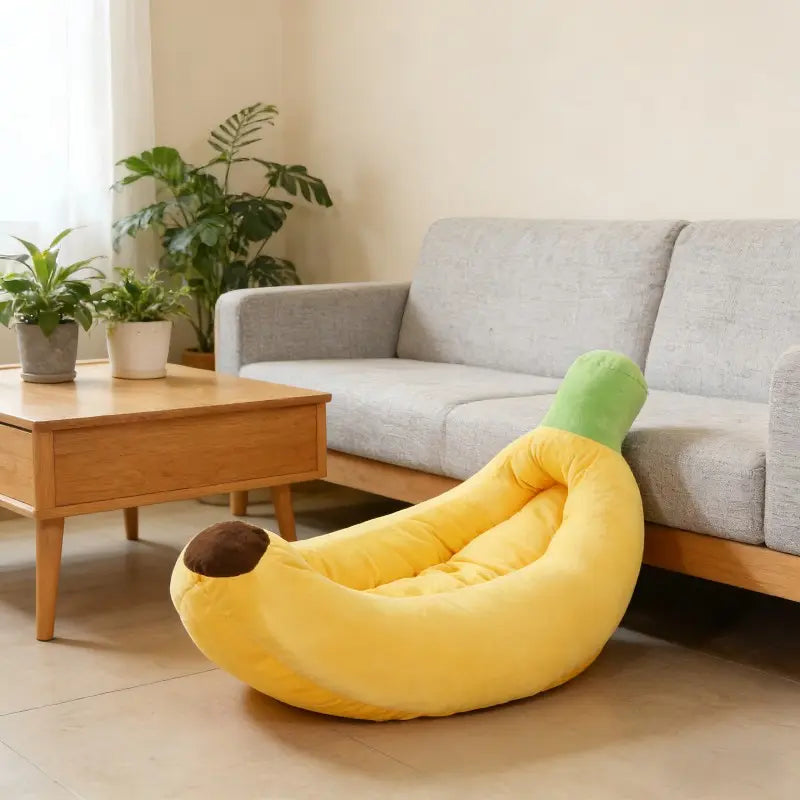 Banana Boat Pet Bed, Shaped Beds, Detachable and Washable, Suitable for Small/Medium Cats/Dogs, Kitten Bed, Universal Design, Comfortable and Soft, Secure Pet Bed