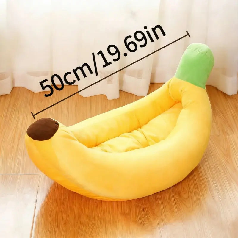Banana Boat Pet Bed, Shaped Beds, Detachable and Washable, Suitable for Small/Medium Cats/Dogs, Kitten Bed, Universal Design, Comfortable and Soft, Secure Pet Bed
